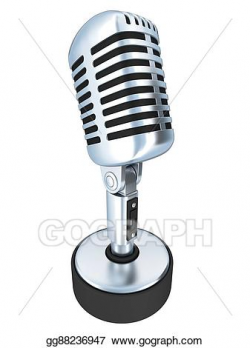 Drawing - Table microphone isolated. Clipart Drawing ...