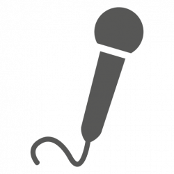 Microphone flat icon with cable - Transparent PNG & SVG vector