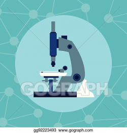 Vector Illustration - Microscope test baterium biology ...