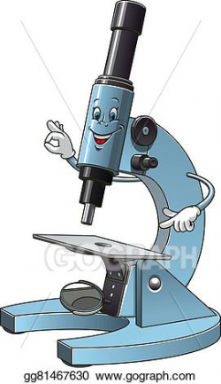 Vector Illustration - Microscope cartoon character with ...