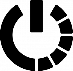 Power Symbol Variant With Half Circle Of Broken Line Svg Png Icon ...