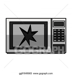 Vector Art - Broken microwave oven icon. EPS clipart ...