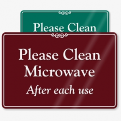 Please Clean Microwave After Each Use Sign Keep Kitchen ...
