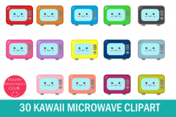Cute Microwave Clipart-Kawaii Microwave