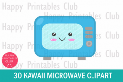 Cute Microwave Clipart-Kawaii Microwave