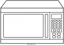 Microwave Outline Clipart - Sweet Clip Art