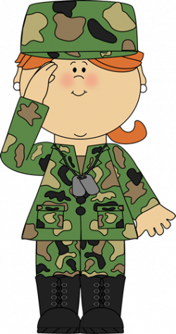 Military Girl Saluting Clip Art - Military Girl Saluting Image