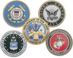Symbols of the Five American Military Services. Air Force ...