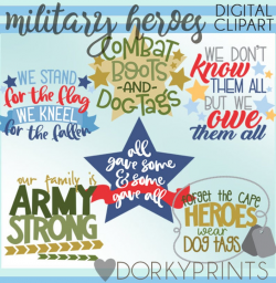 Military Hero Clipart Set -Personal and Limited Commercial Use- Cute and  Honorable Military Clip Art