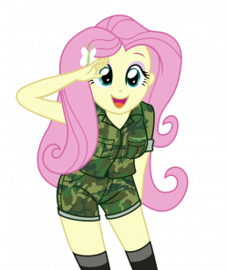 fluttershy- military uniform. by sumin6301 on DeviantArt