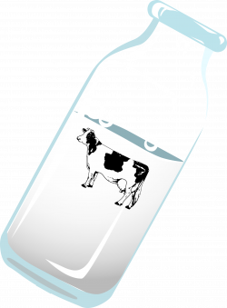 Clipart - Bottle of milk with cow