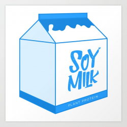 soy milk Art Print by moontheprincess
