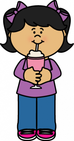 Girl Drinking Milkshake Clip Art - Clip Art Library