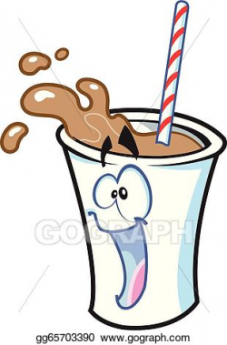 EPS Illustration - Cartoon milkshake. Vector Clipart ...