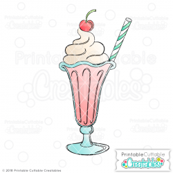 Doodle Milkshake SVG Sketch File - Draw with your Silhouette ...
