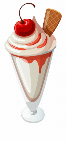 Milkshake Clipart Whipped Cream Png - Ice Cream Sundae ...