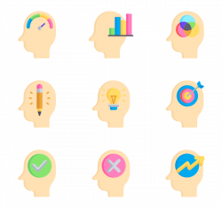 5 mind thinking flat icon packs - Vector icon packs - SVG, PSD, PNG ...