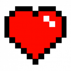 tumblr minecraft red pixel heart...