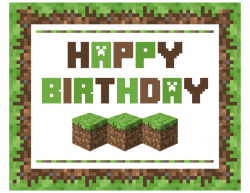 minecraft happy birthday cake | Minecraft party free ...