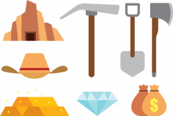 Tool Gold mining Icon - Digging tool 5508*3703 transprent Png Free ...