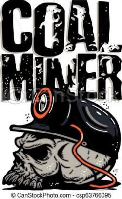 coal miner skull Vector - stock illustration, royalty free ...