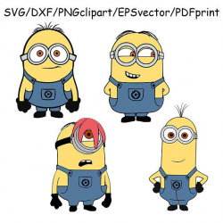 Minions SVG Minions Cut File Minions DXF, Clipart, Vector ...