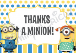 Minion / Despicable Me Thank You Card - Digital File