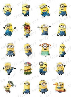 Details about 20 NAIL DECALS *DESPICABLE ME 2 MINIONS / 20 ...