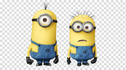 Minions, two minions characters illustration transparent ...