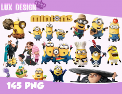 145 Minions ClipArt- PNG Images 300dpi Digital, Clip Art, Instant Download,  Graphics transparent background Scrapbook