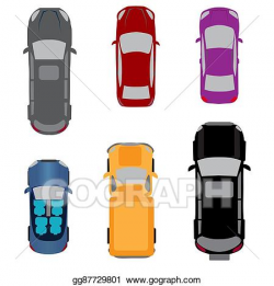 Vector Art - Set of six vehicles. coupe, convertible, sedan ...