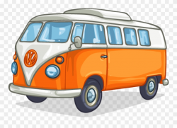 Vw Bus Art - Camper Van Cartoon Clipart (#3320314) - PinClipart