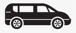 Minivan Clipart Land Transportation - Black Mini Van Clipart ...