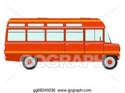 Vector Clipart - Minibus. Vector Illustration gg68245036 ...