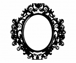 Vintage Clipart Mirror Frame Pencil And In Color Vintage ...