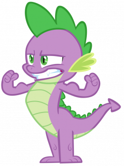Spike flexing in front of a mirror by Tardifice on DeviantArt