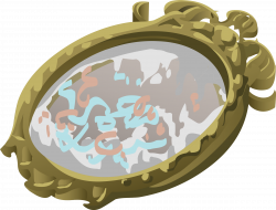 Clipart - Artifact Mirror With Scribbles
