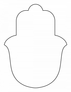 Hamsa pattern. Use the printable outline for crafts, creating ...