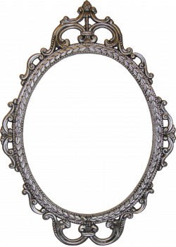 4 Oval Frames - Embellished Silhouette Ornate Oval Frame Design