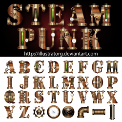 Steampunk FONT V3 by IllustratorG.deviantart.com on @deviantART ...