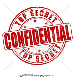 Clip Art Vector - Top secret, confidential stamp. Stock EPS ...