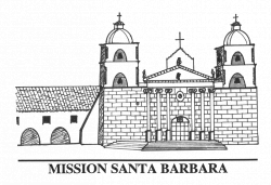 28+ Collection of Santa Barbara Mission Drawing | High quality, free ...
