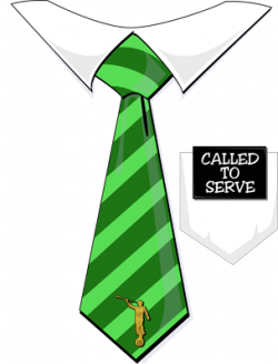 Future Missionary with Tie and Tag - Clip Art Library