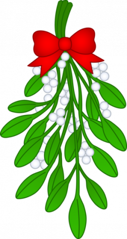 Christmas Mistletoe With Red Bow - Free Clip Art | CHRISTMAS HOLIDAY ...