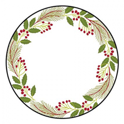 Amazon.com: Floor Mat PatternChristmas Decorative Wreath of ...
