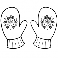 Coloring page hivern mittens sunday school and album clip ...