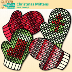 Christmas Knit Mitten Clip Art: Christmas Graphics {Glitter Meets Glue}