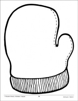 Mitten: Large Pattern | Printable Clip Art and Images