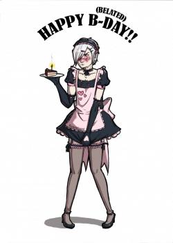 Birthday Gift: Mittens in a Maid Outfit by RamuGami on DeviantArt