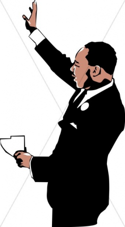 MLK Jr. Waving to the Crowd | Martin Luther King Clipart